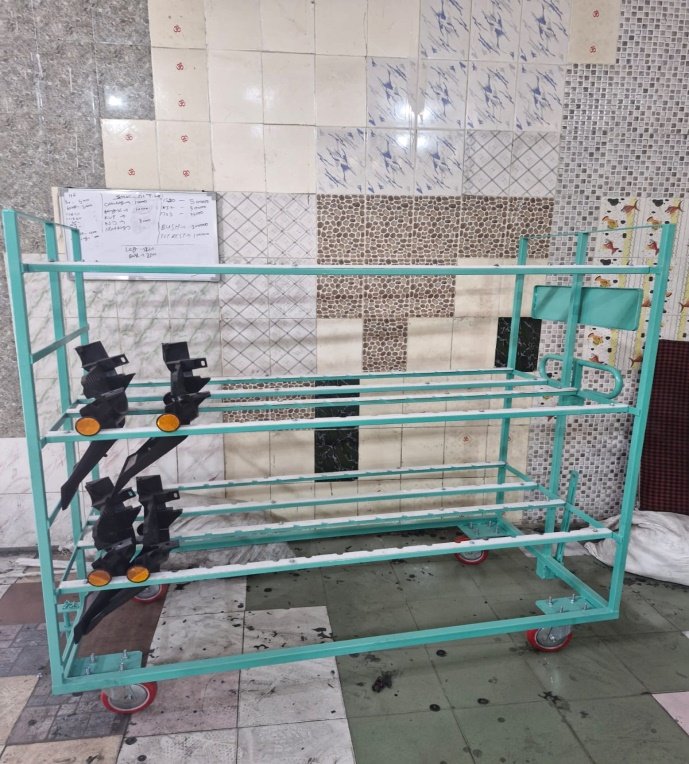 Fabricated material handling trolley